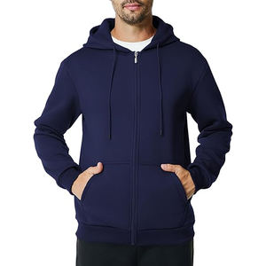 Sweatshirts à capuche zippés pour hommes, mode 2025, tendance OEM, sweatshirts personnalisés à fermeture éclair, vêtements de sport en coton décontractés, sweats à capuche en vrac - Product Image 1