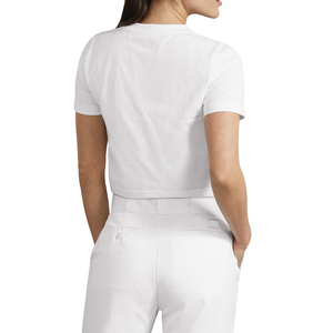 Customized Women Cotton T-Shirts Short Sleeves Casual Wear with Custom Embroidery Logo Blank Design Solid Pattern - Product Image 3