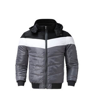 Men's Stylish Oversize Solid Stand Collar <b>Puffer</b> Varsity <b>Jacket</b> for Winter Warm Streetwear <b>Thin</b> Design Waterproof Windproof - Product Image 1
