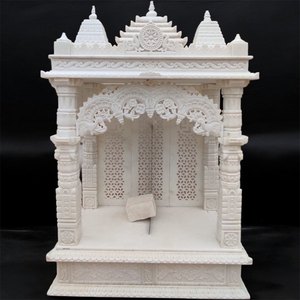 Templo de mármol hecho a mano a precio barato para el hogar y la Oficina indio Pooja Mandir nuevo diseño con tallado detallado - Product Image 1
