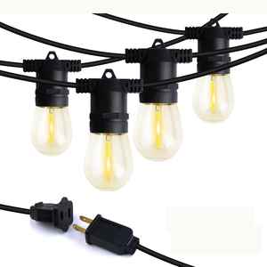 공장 가격 ETL 인증 120V 미국 플러그 <span class=keywords><strong>48FT</strong></span> 연결 S14 에디슨 전구 문자열 조명 야외 파티오 조명 문자열 - Product Image 2