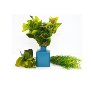 Chaude Mini Bouteille Forme Bleu Couleur Vente Chaude Poudre Enduit Premium Style Fantaisie Fleur Vase Luxueux Style Vase pour Luxures Maison - Product Image 1