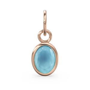 Piedra preciosa de Calcedonia Aqua Natural, Plata de Ley 925, diseño de bisel ovalado Simple, bonitos colgantes y dijes de joyería de moda - Product Image 3