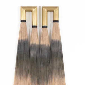 Décoration murale en macramé bohème contemporaine, inspirée par Lauren Williams, art mural artistique en fibres, extensions de cheveux humains modernes - Product Image 2