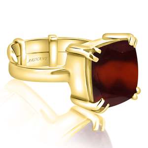 NOVAMART Fine Certified Natural 7.25 Ratti Panchdhatu Hessonite Garnet (Gomed) Astrological Crystal <b>Ring</b> <b>Adjustable</b> Unisex Gemst - Product Image 2