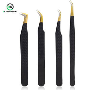 Pinces à cils antistatiques pour une pose d'extensions de cils sûre, pinces à cils de qualité supérieure pour les cils individuels et en grappes - Product Image 1