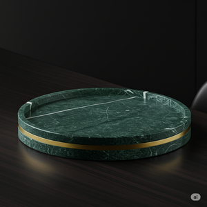 Bandeja de tocador de mármol ecológica, organizador de baño de piedra sostenible, precios al por mayor, proveedor confiable de Alibaba - Product Image 5