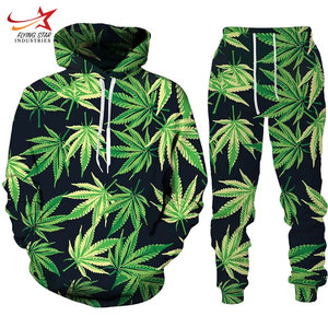 Chándal de gimnasio de moda nuevo al por mayor para hombre conjunto de pantalón con capucha polar estampado personalizado diseño informal para la temporada de invierno - Product Image 4
