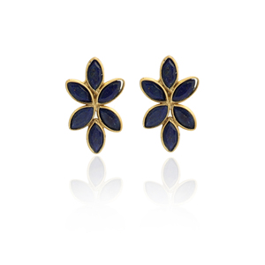 Pendiente minimalista de Plata de Ley 925 chapado en oro piedra preciosa de fresa Marquise Cab Stud para boda aniversario fiesta regalo para - Product Image 3