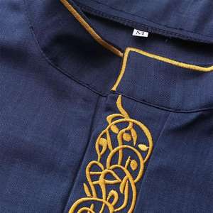 Kurta Designs Multicolor Árabe Hombres Thobe Jubba Diseño Envío en línea Ropa islámica Musulmán Juba Vestido Jalabiya Thobe para niño - Product Image 4