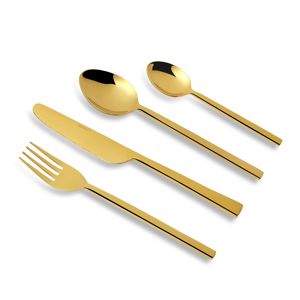 Collection de couverts en acier inoxydable au fini mat de style Darwin pour les événements de restaurant, les fêtes et les repas. - Product Image 3