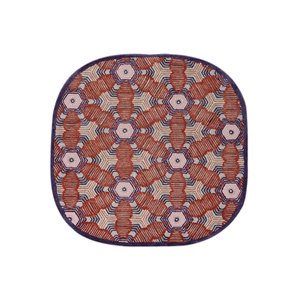 Alfombra Geométrica de Lana y Viscosa Hecha a Mano, Estilo Jaipur Wunderkammer, Roja y Naranja-Top-9057 para Uso Doméstico - Product Image 1