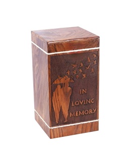 Handcrafted Wooden <b>Urns</b> for Human Ashes Adult <b>Large</b> - Flying Cremation <b>Urn</b> for Ashes (250 LB - Rosewood in Loving Memory) - Product Image 4