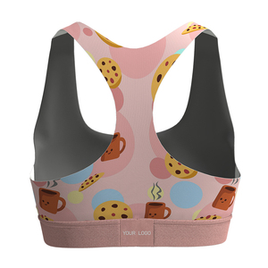 Vente en gros de soutien-gorge de sport serré sexy pour femmes avec logo personnalisé sous-vêtements d'entraînement réversibles respirants avec coussinet de poitrine pour Fitness Yoga - Product Image 2