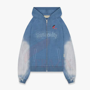 Sweats à capuche de mode en plein air à motif uni avec fermeture à glissière Sun Fade Vêtements d'hiver décontractés dans différents modèles - Product Image 1