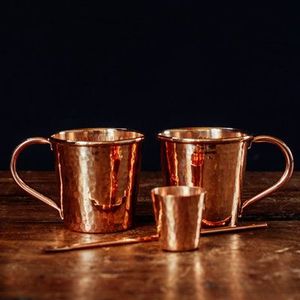 Mug mules décoratif en cuivre pour l'affichage ou le service de boissons avec intérieur lisse très brillant et lèvre incurvée traditionnelle - Product Image 5