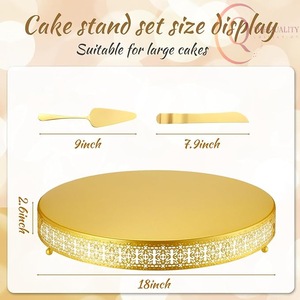 Elegante Soporte para Tartas de Metal con Bordes Lisos, Ideal para Exhibir Tartas y Dulces - Product Image 2
