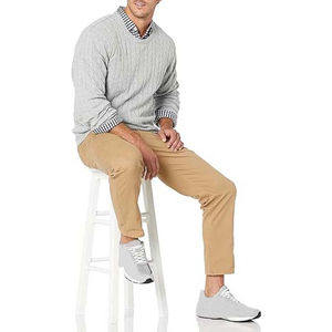 Trending Men's Classic Cable Knit Crewneck Pullover Lightweight Casual Cotton Sweater Hot Selling Trending Men Sweater - Product Image 4