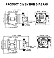 Machine de remplissage fluororubber pompe à membrane remplissage détergent à lessive huile de remplissage 42 prix usine 110V 20.8LPM haute pression