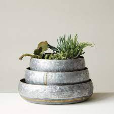 ชามผลไม้ชุบสังกะสีพร้อมที่จับสำหรับห้องครัวในฟาร์มการตกแต่งแบบชนบทและทนทานยาวนานในสภาพแวดล้อมกลางแจ้งในร่ม - Product Image 4