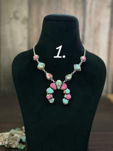 Handmade Sterling Silver Cotton <b>Candy</b> Turquoise <b>Necklace</b> Soft Pastel Gemstone Jewelry - Product Image 2