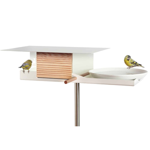 JH-Mech Bain d'oiseau de jardin léger Coupe en métal Arts d'oiseau Mangeoire à oiseaux debout en acier au carbone - Product Image 4