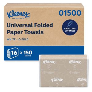 Kleenex Professional C-Fold <b>Paper</b> Towels, 10.125" x 13.15", 150 Sheets/Pack, 16 Packs/Case (01500) - Product Image 1