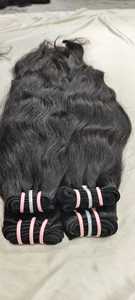 Vente directe d'usine inde donneur unique aligné cuticule vierge extensions de cheveux humains bruts Machine Double trame lâche profond naturel - Product Image 6
