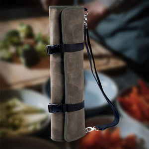 Bolsas de soporte para cuchillos de cocina enrollables ecológicas de cuero genuino de MOQ bajo con opciones personalizables para uso culinario profesional - Product Image 6