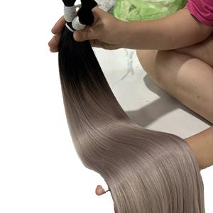 Extensions de cheveux humains vierges à pointes plates, extensions de cheveux à pointes adhésives, cheveux vierges vietnamiens 100%, prix de gros - Product Image 1