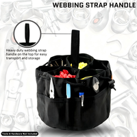 Sac de rangement multi-usages en toile ripstop à 18 poches avec cordon de serrage pour petits outils et pièces détachées – Vente en gros