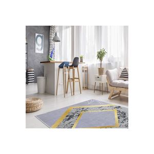 Alfombra estampada digital con estampado de panal de oro púrpura Alfombras y juegos elegantes - Product Image 2