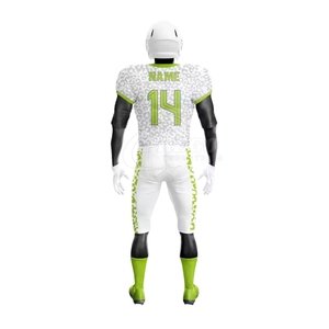 ชุดอเมริกันฟุตบอลแบบกำหนดเองได้ พร้อมปักลายแบบ Tackle Twill ด้วยเทคนิคการพิมพ์แบบ Heat-Transfer ระบายอากาศได้ดี 100% - Product Image 6