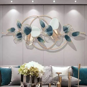 Ginkgo Feuille Art Fer Décoration Métal Fer Décoration Murale Salon Style Moderne Forme de Lune Premium Royal Décoration Murale - Product Image 4