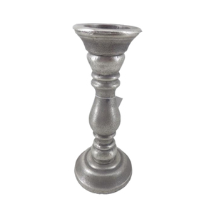 Pilar de vela de aluminio Piedra gris oscuro utilizada para decoraciones espirituales Mesa de comedor Un centro de mesa festivo Portavelas - Product Image 4