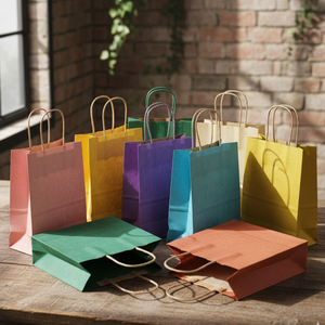 Sacs-cadeaux en papier kraft personnalisé et durable-Emballage alimentaire écologique, impression quadrichromie sans danger pour les marques écologiques - Product Image 2