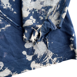 <b>Bleached</b> Thrashed Men Hoodies Blue Blank Tie Tye Pullover Cotton Blended Hoodie Basics Sweatshirt For Unisex - Product Image 5