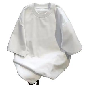 T-shirt à manches courtes 100% coton pour homme, style américain décontracté, coupe ample, haut pour homme, col rond, nouveau pour l'été - Product Image 2