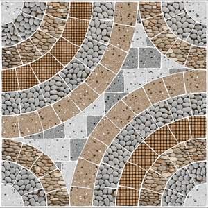Carreaux de sol en porcelaine de qualité supérieure 300x300 mm 12x12 pour parking, surface rugueuse, finition mate rustique, pour zone extérieure de parking - Product Image 2