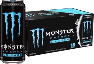 Monster Energy Lo-Carb Paquete de 16 onzas de 15 bebidas energéticas bajas en carbohidratos a base de carbonato sin azúcar Hecho en Alemania - Product Image 6