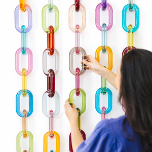 Decoración de Pared de Eslabones de Cadena de Resina Hechos a Mano, Escultura Colgante de Arte Contemporáneo, Modelo con Patrón para Decoración del Hogar u Oficina, Venta al Por Mayor - Product Image 3