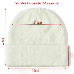 Bonnet brodé avec logo personnalisé pour enfants Bonnet pour bébé de couleur unie Bonnet d'hiver épais de plusieurs couleurs Bonnets tricotés en acrylique - Product Image 4