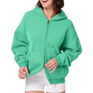 Nouveaux sweats à capuche pour femmes en coton vintage imprimés sur mesure, sweats à capuche surdimensionnés, sweats à capuche délavés en gros, sweats à capuche streetwear - Product Image 4