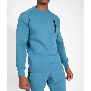 Sweat-shirt à col rond surdimensionné pour homme, 100% coton, molleton lourd, coupe régulière, épaules tombantes, streetwear d'hiver, décontracté - Product Image 2