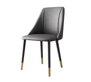 İskandinav yemek sandalyesi lüks deri mobilya salonu ziyafet backrests makyaj sandalyeleri
