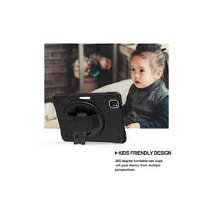 Étui en silicone robuste Netzy Defender pour Apple iPad Pro 11 2020 (2e génération) et iPad Mini 5, coque arrière de protection antichoc - Noir - Product Image 5