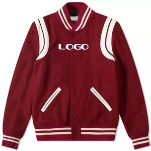 Veste de baseball pour hommes Letterman Button Down Varsity Jackets à vendre Logo personnalisé OEM avec manches en cuir et broderie Design College - Product Image 5