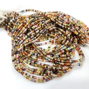 Cuentas de forma de Rondelle facetadas de circón múltiple, cuentas de discoteca naturales para joyería - Product Image 4