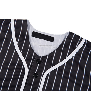 Conception personnalisée Maillot de baseball Polyester Sublimation Hommes Baseball Stripe Shirt Maillots - Product Image 3