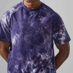 Wholesale Heather Gray Cotton Poly Blend Tee Custom Printed Promotional T-<b>Shirts</b> Tie Dye T <b>Shirts</b> - Product Image 2
